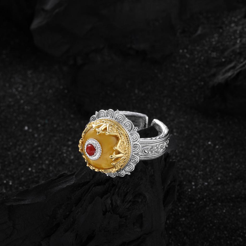 Stunning 925 Pure Silver Adjustable Floral Design Asura Ring For Chic Women's Style