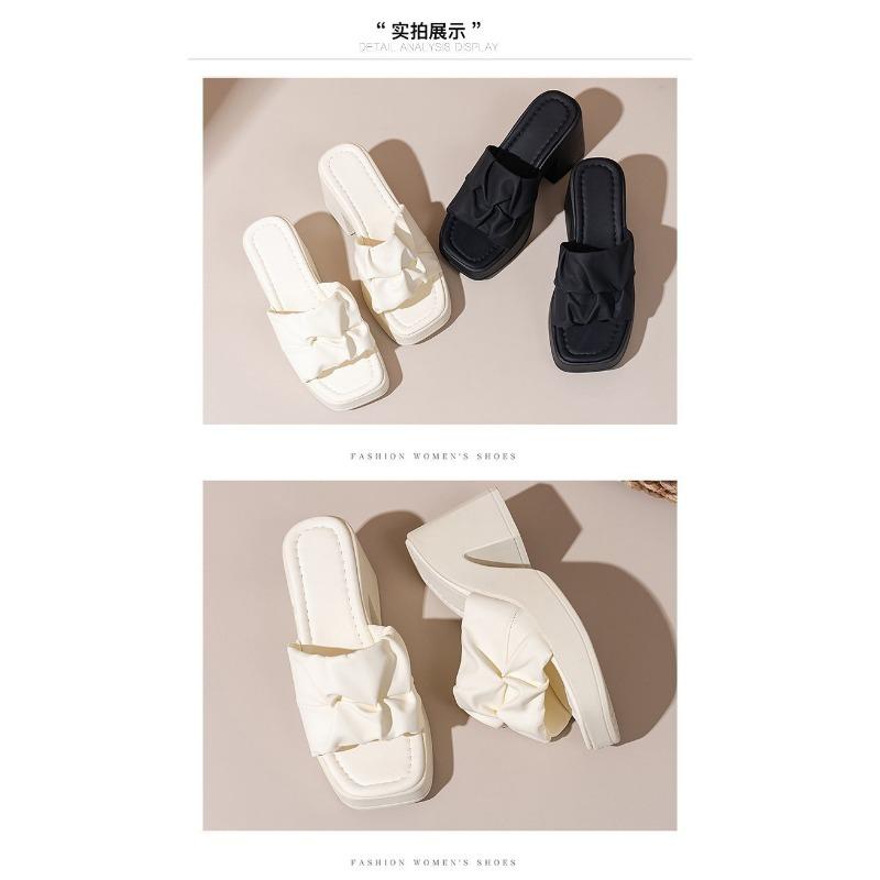 High Heel Slippers Thick Bottom Waterproof Platform Women Sandals