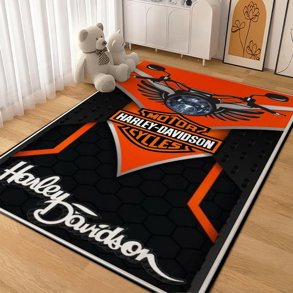 Harley Davidson Eagle Skull Carpet Doormat Floor Mats Office Chair Cushion Dormitory Decoration Art