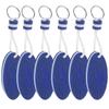 6 Pcs Surfboard Oval Keychain Eva Pendant Floating Water Foam Sponge Buckle Buoy Ring Keychains Decors Portable Colored