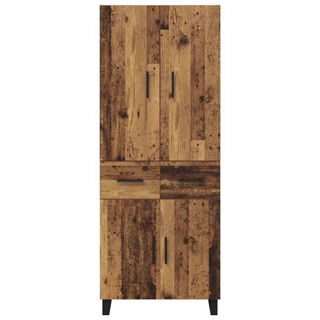 Highboard with Drawers 2 pcs Reclaimed Wood Look 69.5 x 34 x 180 cm