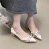 Temperament Satin Pointed Single Shoes Women's Versatile Sweet Bow Light Mouth Commuter Shoes