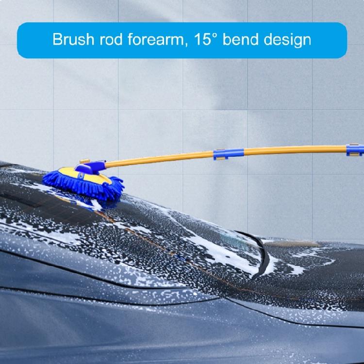 15 Degree Bend Car Cleaning Brush Car Wash Brush Chenilles Broom Telescoping Long Handle Cleaning Mop Brush