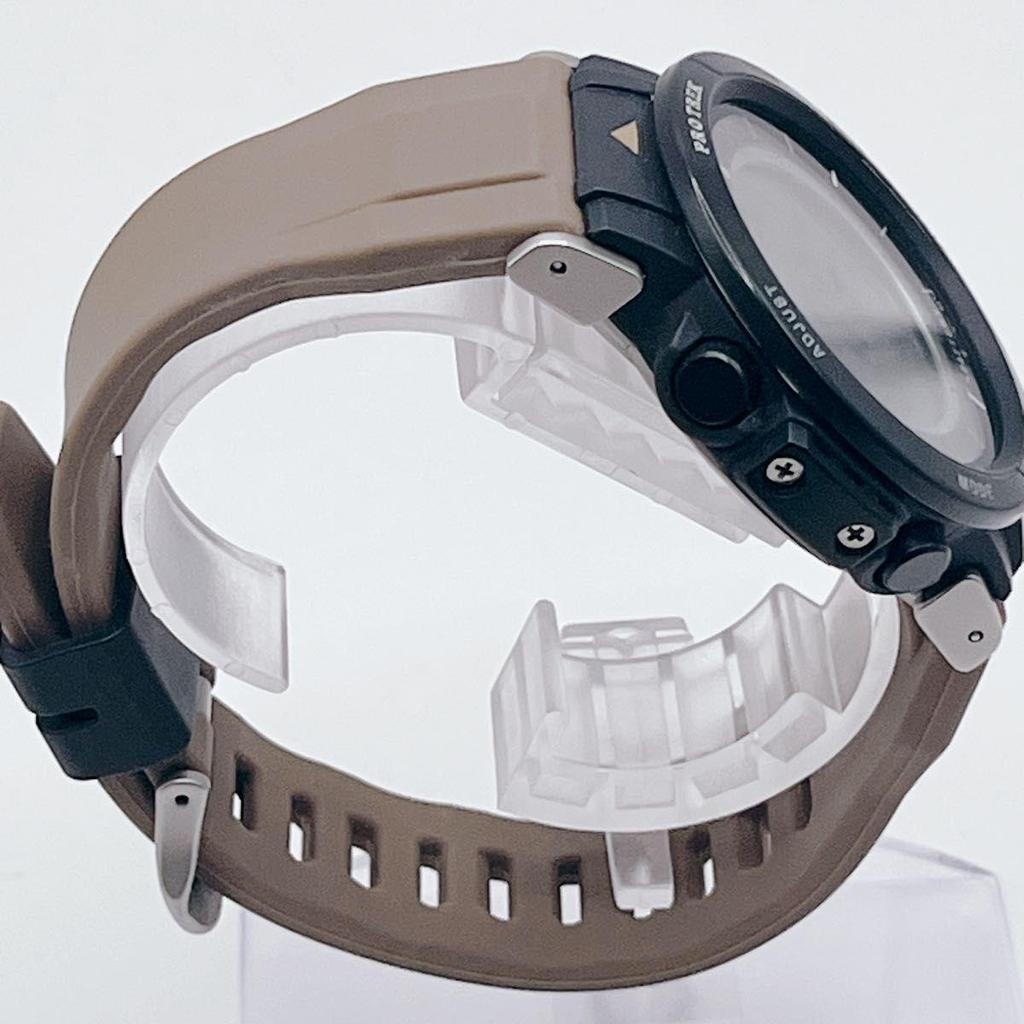 Б/у [Исключительно хорошее состояние] CASIO PRO TREK PRG-30-5JF Tough Solar Цифровые мужские часы с тройным сенсором, Черные