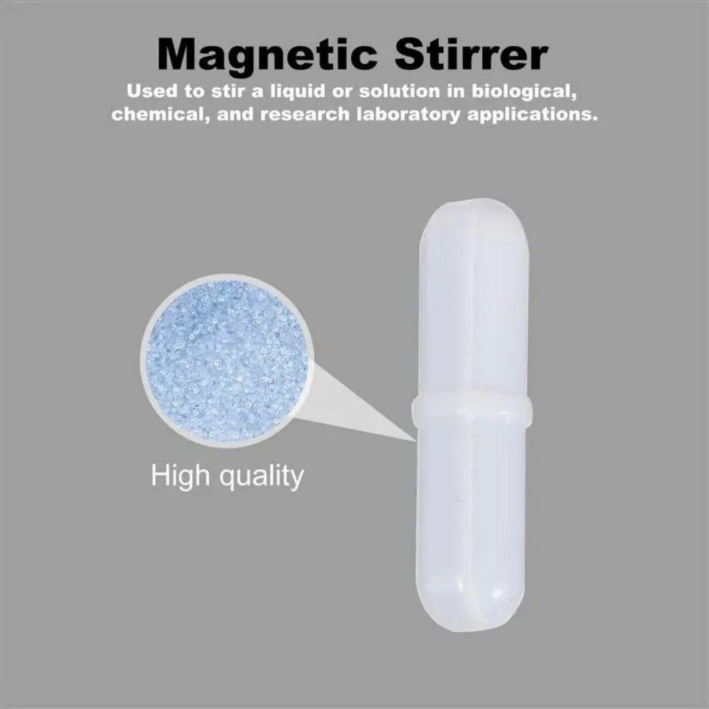 10Pcs 6-15mm Magnetic Stirrer Mixer White Laboratory Stir Rod  Lab Supplies