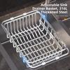 Large Capacity Kitchen Sink Dish Drainer Rustproof Layer Fruit Vegetable Drain Basket  Dish Drying