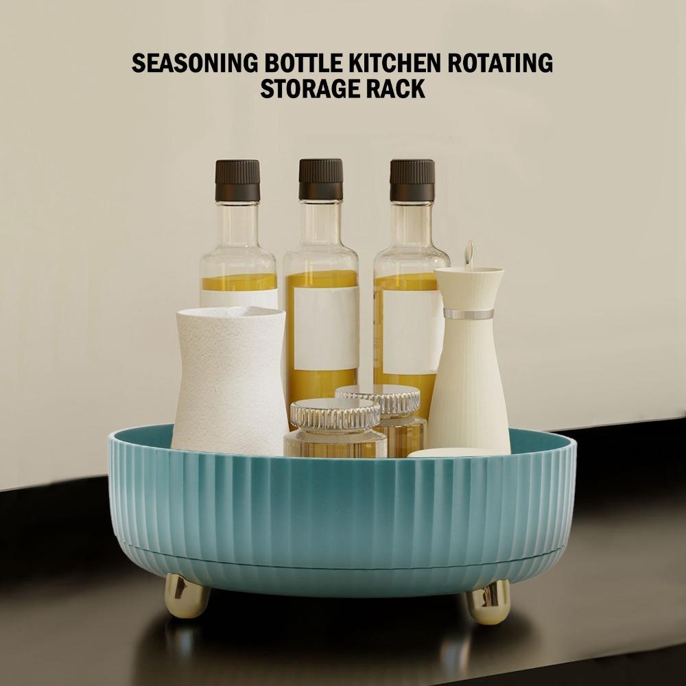8.7in×8.7in×2.95in Spice Rack Organizer pp Cosmetic Organizer 360 Degree Turntable Bathroom Vanity
