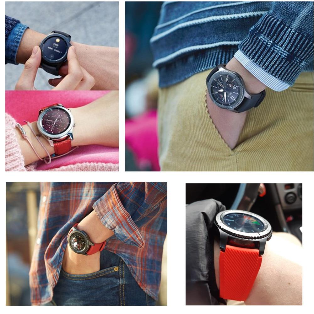 Ремешок 20 мм 22 мм для Samsung Galaxy Watch 4/Classic/46 мм/42 мм/active 2 Gear s3/S2, силиконовый браслет Huawei GT/2/GT2/3 Pro, ремешок
