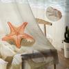 Пляж Морская звезда Ракушки Прозрачные шторы для украшения гостиной Оконные шторы для кухни Тюль Вуаль Органза Шторы