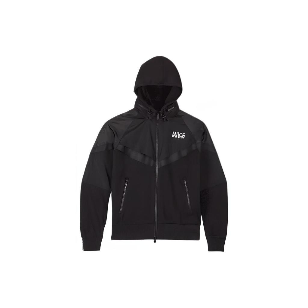 Nike X Sacai Водонепроницаемая куртка с капюшоном и молнией во всю длину, мужские куртки черного цвета DQ9030-010