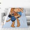 Custom Dogs Wallpaper Blanket Soft Fleece Autumn Warm Flannel Funny Manga Cartoon Throw Blankets For Sofa Travel Bedding Quilt
