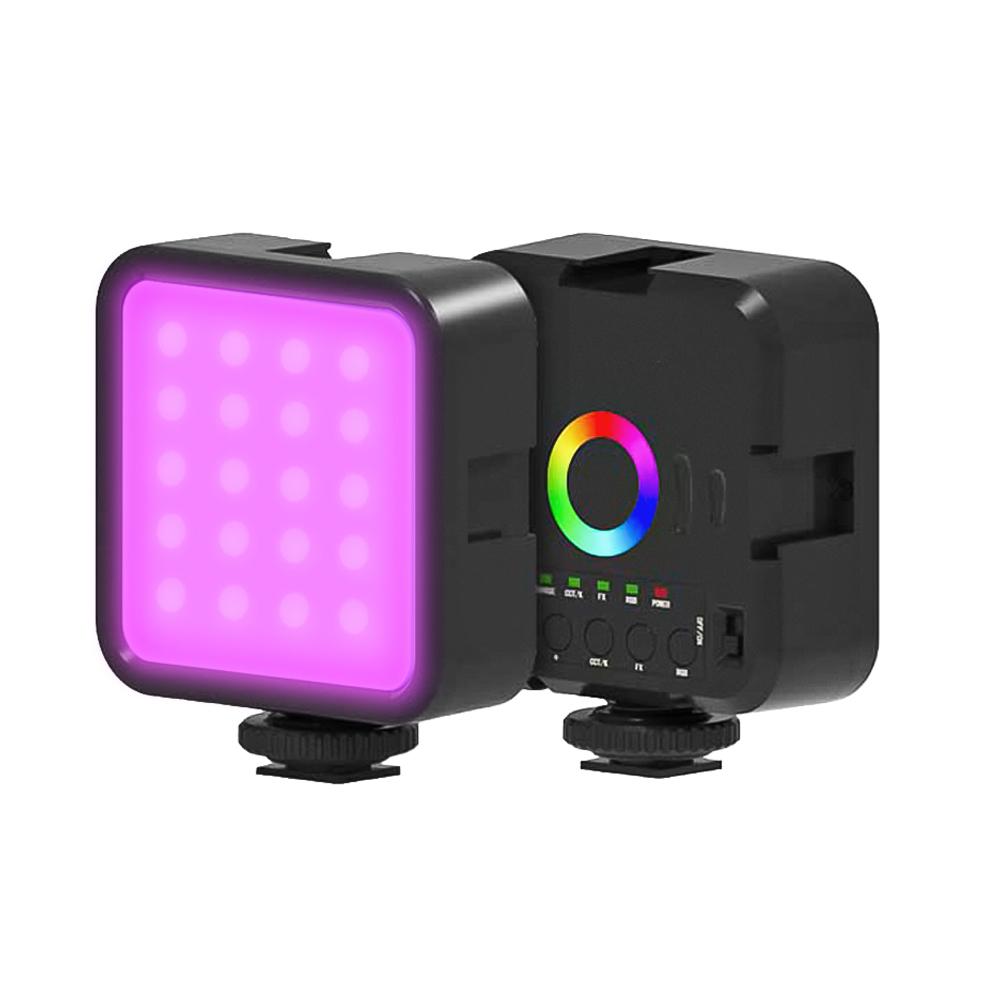 Мини-лампа для фотосъемки RGB с регулируемой яркостью, портативная лампа для видеоблога с аккумулятором емкостью 1200 мАч, зарядка через USB