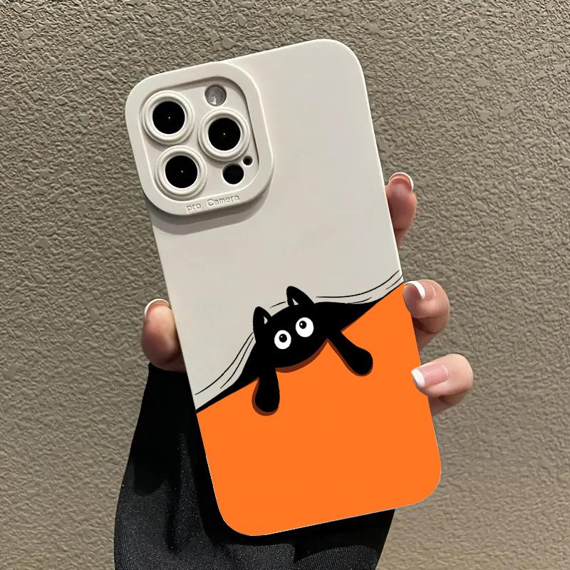 Силиконовый чехол для телефона с рисунком кошки для iPhone 16 15 14 13 12 11 Pro Max 14 15 16 Plus Mini XS XR X 8 7 SE 2020 Cover