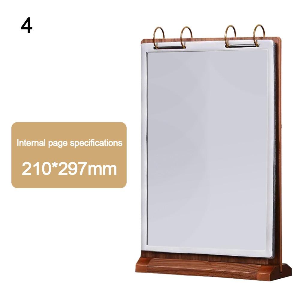 Wooden Desktop Display Stand T-Shaped a4/A5/A6 Dining Table Card Holder Convenient Dual-Sided Visibility Store Billboard
