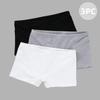 3 шт. Нижнее белье для девочек-подростков Трусы средней посадки для школьниц и молодых девушек Однотонные Боксеры и Трусики для подростков Детское нижнее белье