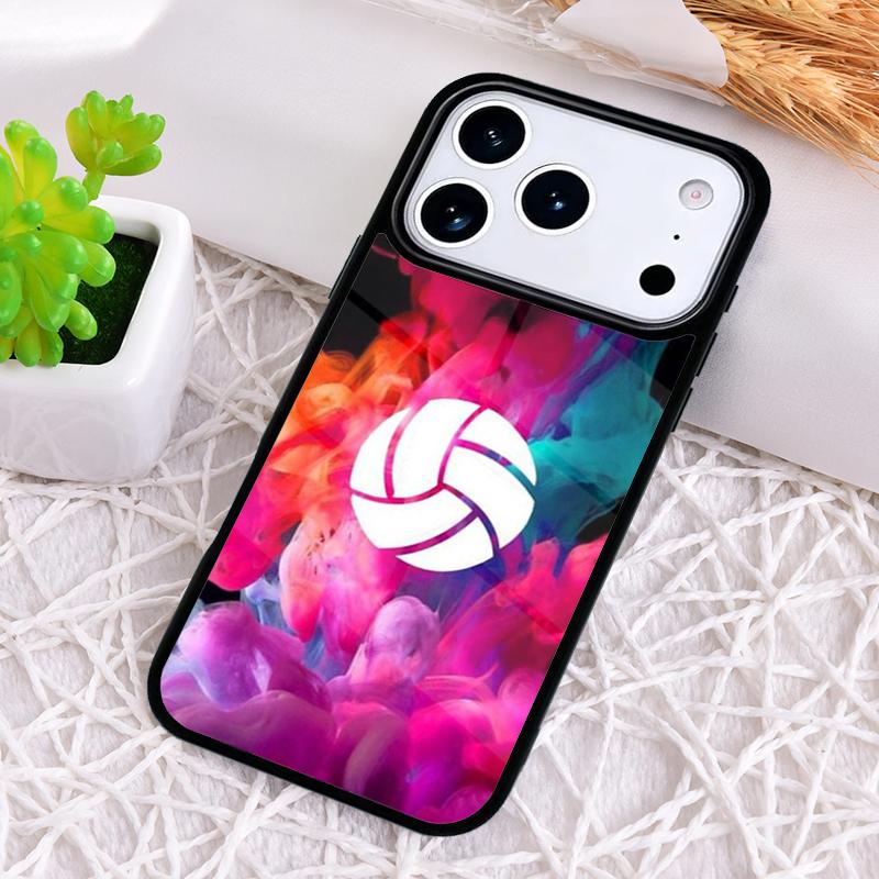 Sports Love Volleyball Shockproof Phone Case for iPhone 17 Air 16e 15 11 12 14 13 Pro Max Cover Coque
