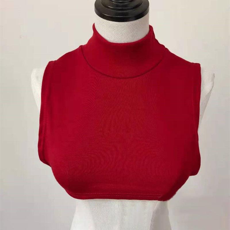 Полувысокий воротник, поддельный воротник с шарфом, женский пуловер для сохранения тепла и защиты шейного отдела позвоночника, однотонный декоративный поддельный воротник