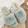 Winter Women Furry Slippers Soft Plush Faux Fur Floor Shoes Indoor Ladies Warm Home Slippers Open Toe Fluffy House Slides