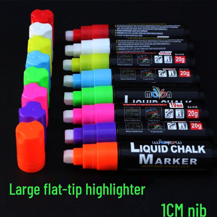 Large 8-Color LED Fluorescent Blackboard & Glass Writing Pen Set