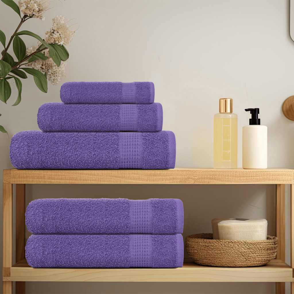 FROGN Bath Towels 4 pcs Purple 70 x 140 cm 360 g m²