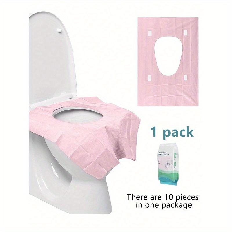 10 шт. Одноразовые накладки на сиденье унитаза, Водонепроницаемые и портативные, Бумажный коврик для унитаза удлиненной длины для отеля, общественных мест, путешествий, клуба отдыха