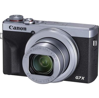 Компактная цифровая камера Canon PowerShot G7 X Mark III с оптическим зумом (Серебряный) 1,0-дюймовый сенсор, объектив F1.8, 4,2x