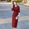 2025 Spring/Summer Women's Elegant Double-Breasted Two-Piece Mid-Length Dress JX2512