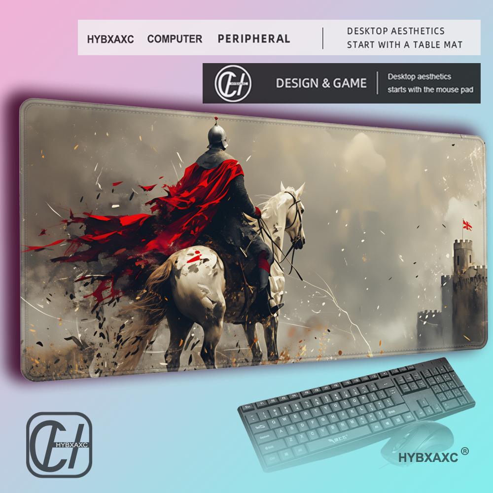 HYBXAXC Серия Европейских Рыцарей Коврик для Мыши Игровой Коврик для Стола Утолщенный Запечатанный Край Офисный Коврик для Компьютерной Клавиатуры