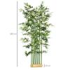 Artificial Bamboo, Artificial Plant, Decorative Plant, Realistic Look, Low Maintenance, for Home Use, 180 cm High, Green