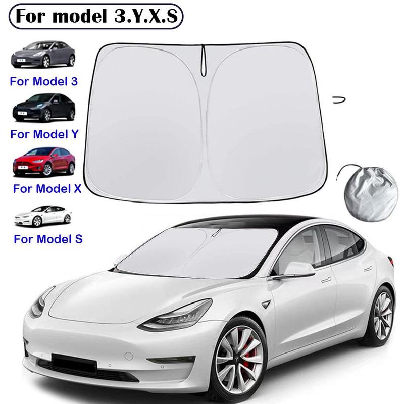 Car Windshield Sun Shade Covers Visors Auto Front Window Sunscreen Parasol Coche for Tesla Model 3 Y S X Sunshade