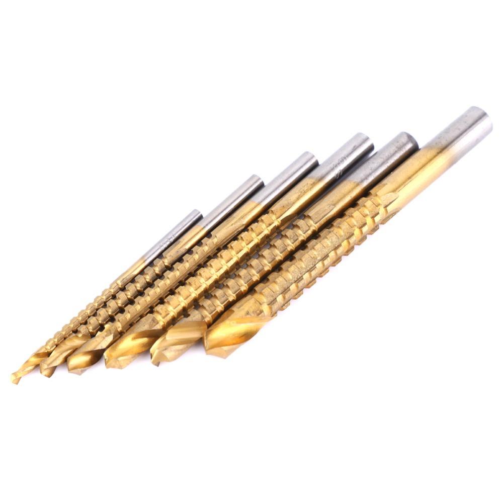 6pcs 3-8mm Drill Bit Set High Speed Steel Hole Enlarging Tools Side Cutting Drill Bit For Wood