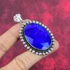Blue Sapphire Jewelry, 925 Solid Sterling Silver Pendant Handmade Gemstone Jewelry, Gifts For Wife Brand New Pendant