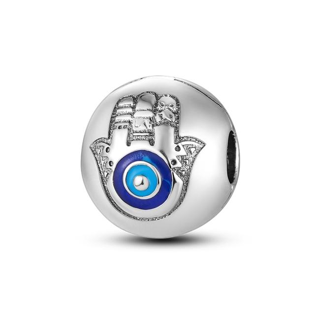 925 Серебряный защитный Хамса Хамса Рука Фатимы Марии Мириам Подвески подходят для модного браслета DIY Глаз Провидения Бусины