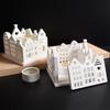 Artistic Silicone Mold House Shape Figurine Molds Candle Holder Molds for Festival Gifts and Engaging In Family Crafts