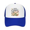 Autumn Faith Pumpkin Grace Lettering Mesh Baseball Cap Casual Hat Outdoor  For Womens Unisex FeUnisex