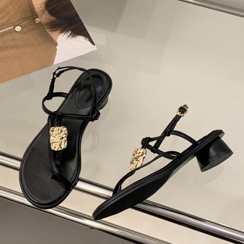 Liyke Summer Pinch Narrow Band Gladiator Sandals Women Metal Buckle Strap Designer Low Round Heels Shoes Beach Casual Sandalias