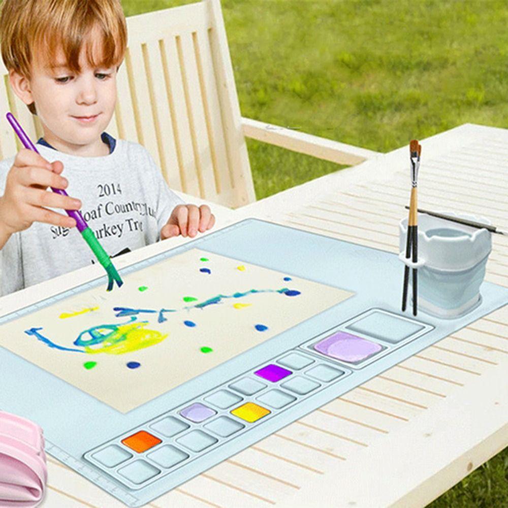 Штамповка DIY антипригарная пигментная палитра глиняный коврик силиконовая доска для рисования силиконовый коврик для рисования