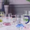 13.6oz Creative Observation Mountain Glass Fashion Light Coffee Cup Colorful Water Cup High Borosilicate Glass Cup 395ml Tea Cup