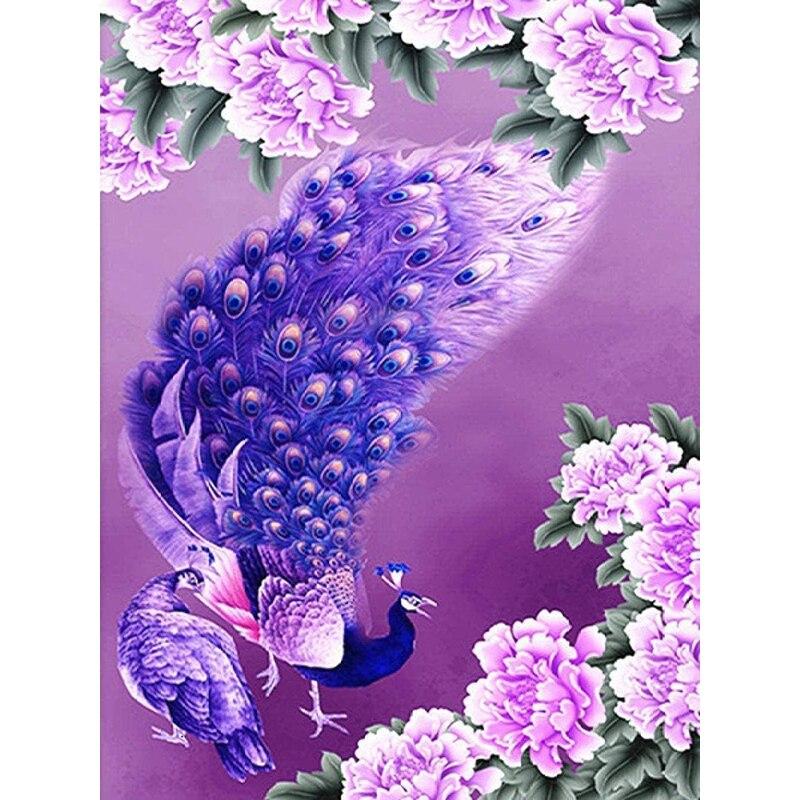 Новый 5D DIY алмазная живопись Павлин Алмазная вышивка цветок животное вышивка крестиком полная квадратная круглая дрель ремесла домашний декор подарок