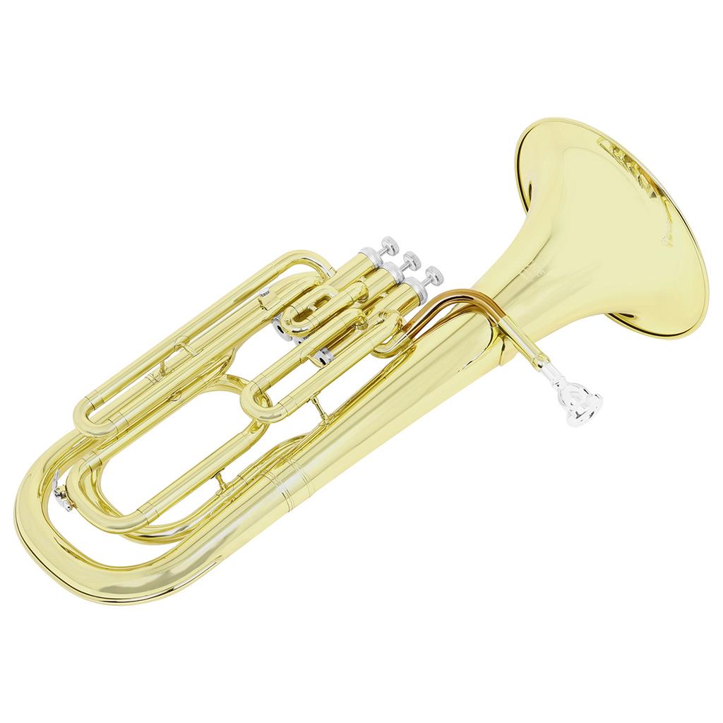 SLADE Bb Euphonium 3-key Vertical Key Tenor Horn Brass Body Euphonium Brass Instrument with Case Gloves Cleaning Cloth