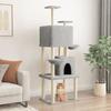 VidaXL Cat Tree with Sisal Scratching Posts Light Grey 180 Cm 172032