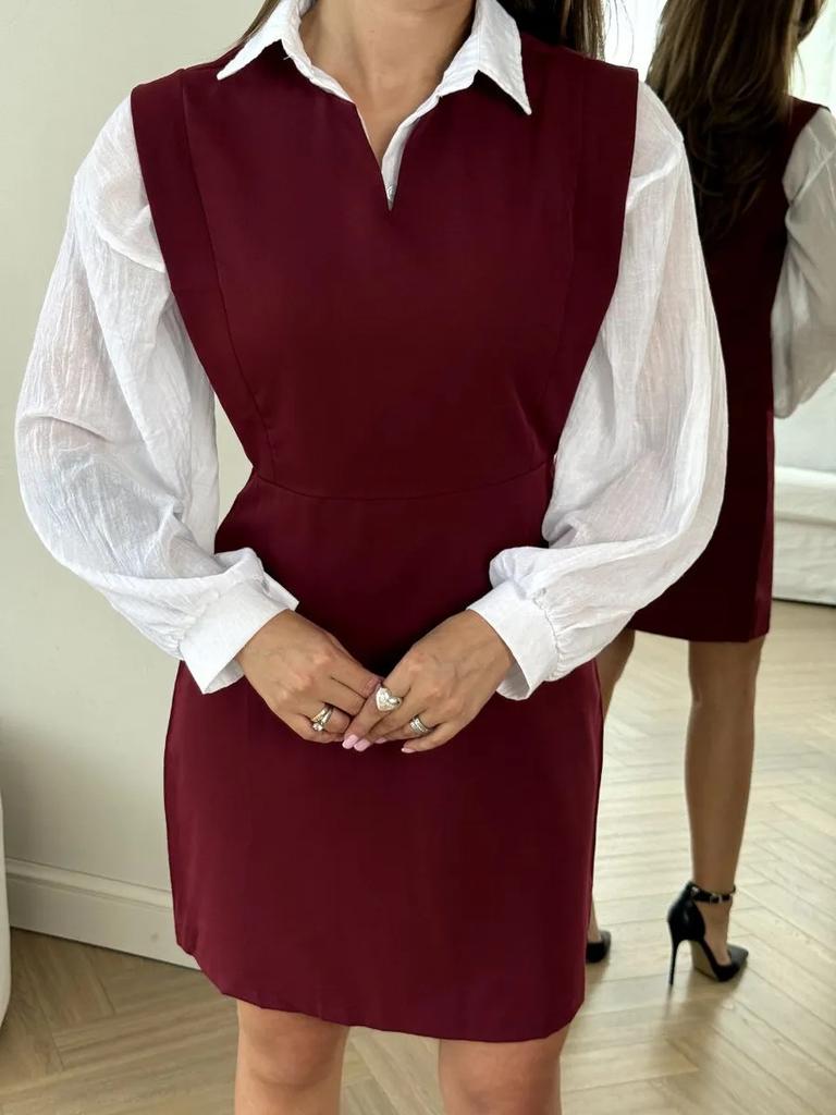 New hot-selling trendy women's clothing V-neck sleeveless solid color evening dress slim-fitting sexy versatile dress