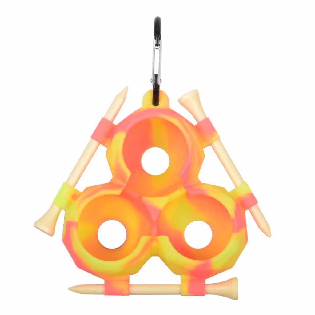 Silicone Golf Ball Holder, 3-Ball Capacity  Storage Case, Portable Golf Accessory with Clip,  Silicone Protective Cover for Golf Balls