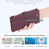 Baellerry Women's Purse Pu Leather Card Holder Long Wallet Multi-card Slot Clutch Bag Zipper Coin Purse Patchwork Cell Phone Bag