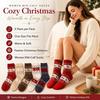 5pairs Wool Deer Knit Winter Socks Thickened Warm Mid-Calf Socks Christmas Reindeer Socks  Autumn