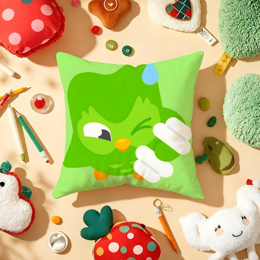 D-Duolingo Сова D-Duo Наволочка Плюшевая Ткань Мягкая Двусторонняя Печать Диван Теплый Зимний Домашний Подарок Наволочка