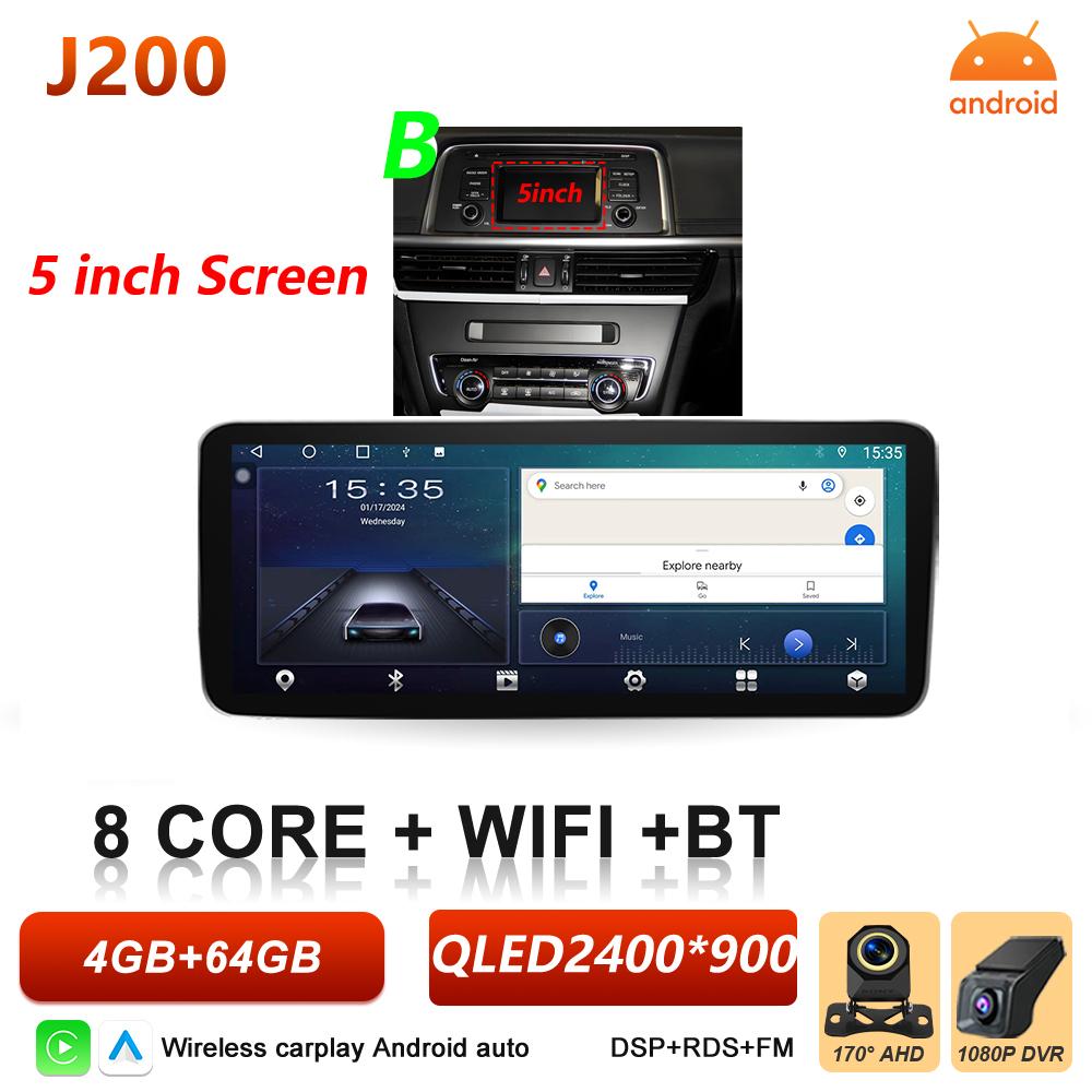 12.3'' Android 15 Carplay Car Radio For KIA K5 Optima 2015 2016 2017 2018 2019 Auto Stereo Car Screen Multimedia Player BT GPS
