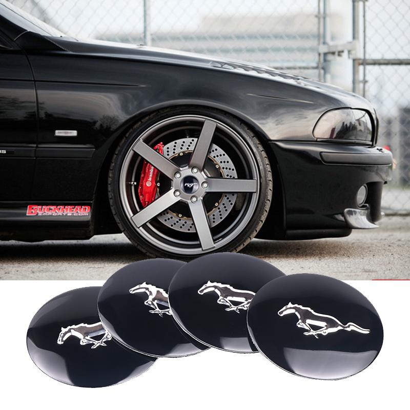 56mm 4pc Car Styling Wheel Center Hub Cap Sticker Auto Decoration Decals For Ford Mustang Shelby Edge Fiesta Mondeo Wheel hubcap