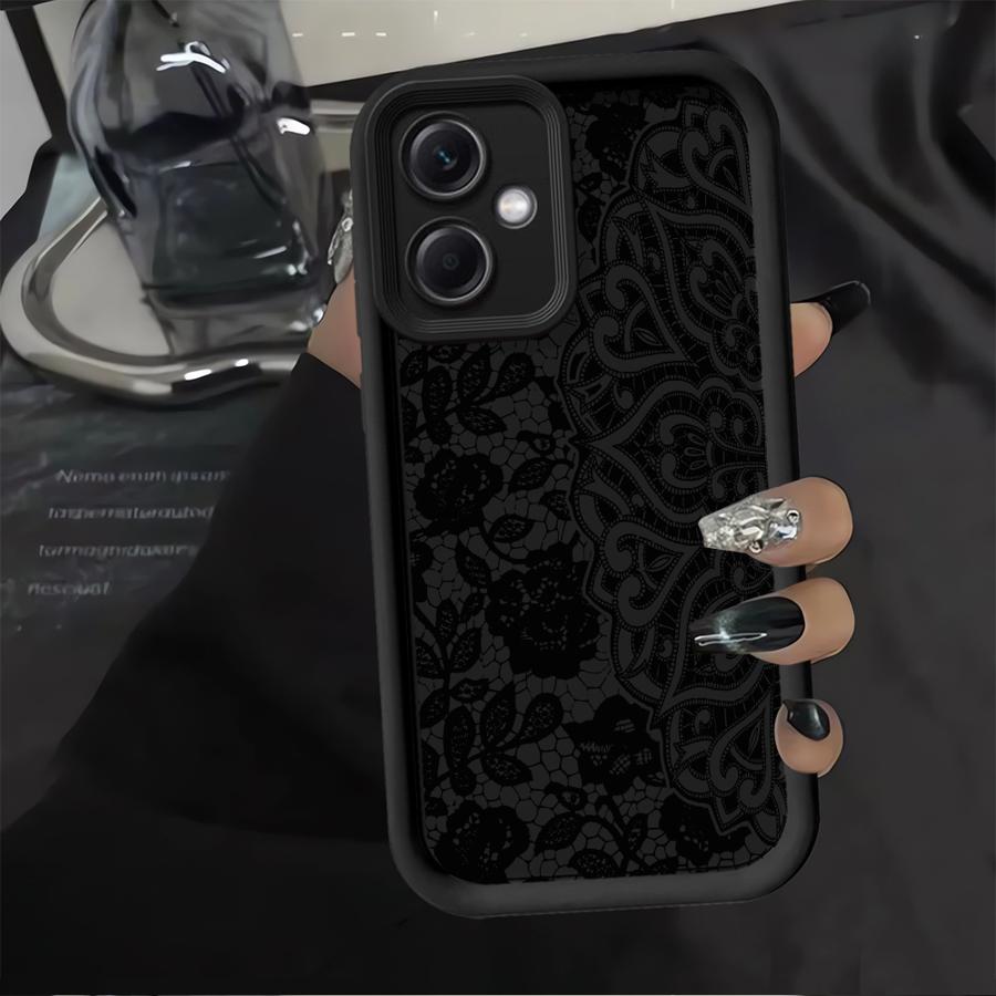 Черный Крутой Чехол-Крышка с Кружевом для Xiaomi Redmi Note 14 Pro Plus 12 Note 13 11 10 12s 12C 11s A1 A2 A3 A4 13C 14C