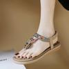 New 2024 Pinch Rhinestone Sandals Women's Comfort Sandals SKT